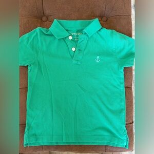 Crewcuts Green Polo Shirt with Anchor Embroidery